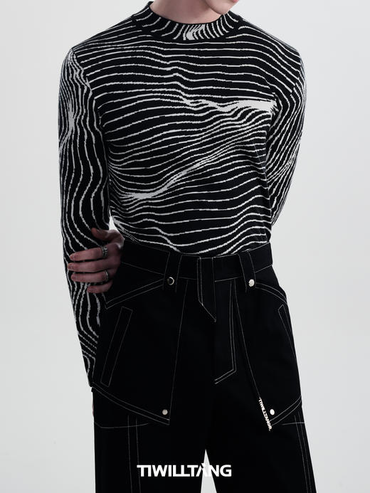 启世录TIWILLTANG“明爵衍际”明线直筒牛仔裤男 商品图3