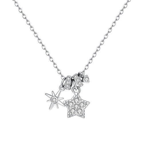 【星芒之爱】S925纯银微镶五角星八芒星项链【YXS-A4530】 商品图4