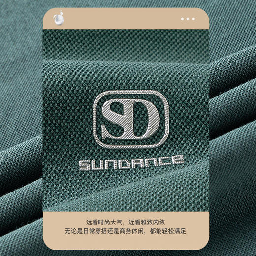 圣得西男士棉质翻领长袖polo衫2025年秋季新款商务休闲纯色T恤男 商品图1