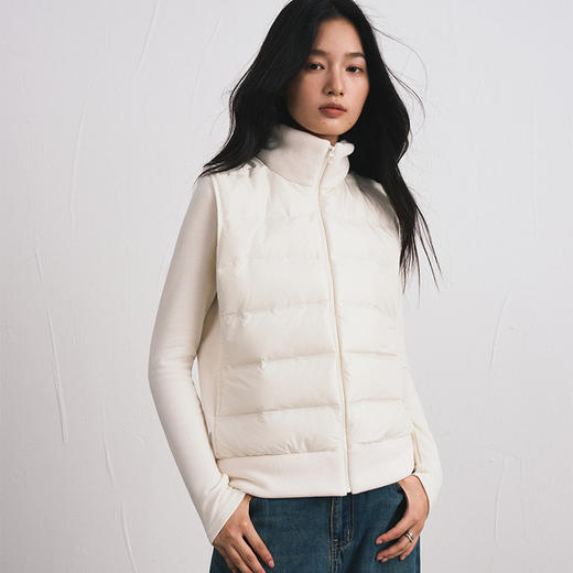 『KEMU 轻绒小马甲』甄选国际金标的匈牙利湖泽白鸭绒填充，细腻清洁，保暖蓬松，修身不显臃肿 商品图2