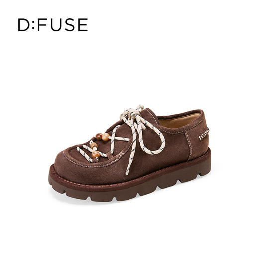 Dfuse迪芙斯2025秋季新款航海风勃肯鞋复古学院风绒面袋鼠鞋休闲女鞋DFD3112052 商品图11