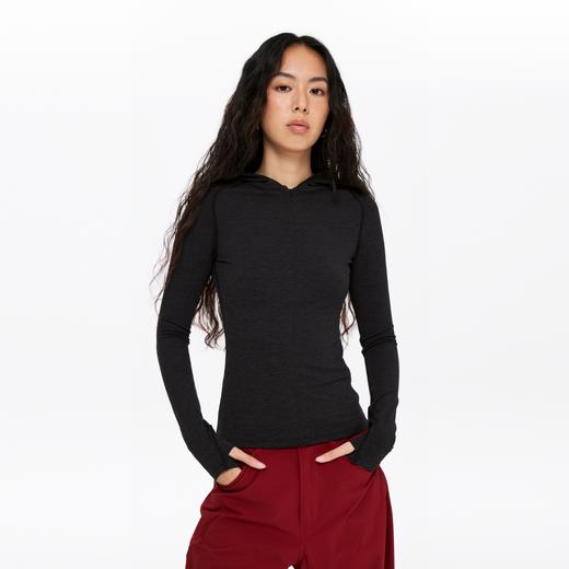 oneup半拉链连帽修身运动长袖 商品图2