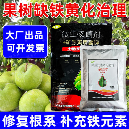 果树缺铁黄化套餐铁源库矿源黄腐酸钾生根养根预防黄化农用肥料 商品图4