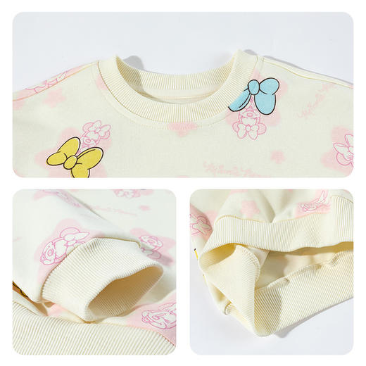 迪士尼2025春秋新款女童卫衣套装宽松舒适耐磨不易起球运动休闲套装ZD3ET028 商品图6