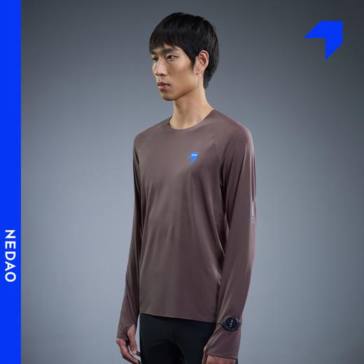 内道圆领风洞长袖男款越野跑步训练马拉松散热透气短袖T恤 商品图3