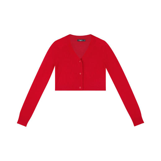 oneup羊驼毛V领短款毛衣开衫 商品图6