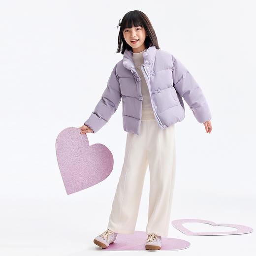 【-5~5℃聚暖系列】女童短款羽绒服冬季新款安奈儿童装EG545606 商品图3