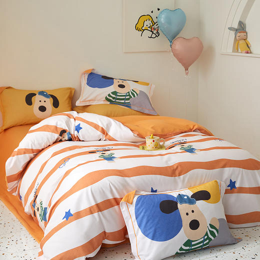 【品牌直发】加倍生活 全棉萌趣定版棉磨毛四件套 商品图2