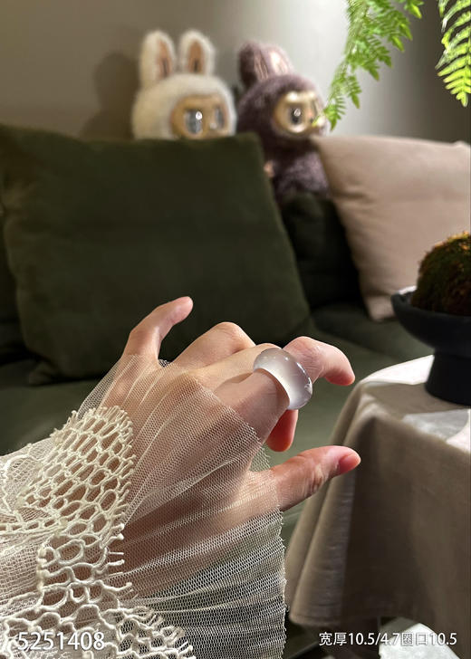 玻璃种扳指【5251408】圈口10.5，具体价格微信咨询 商品图1