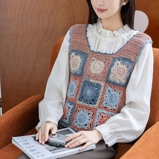 苏苏姐家绮罗祖母格背心手工diy钩针编织段染羊毛线团材料包 商品图2