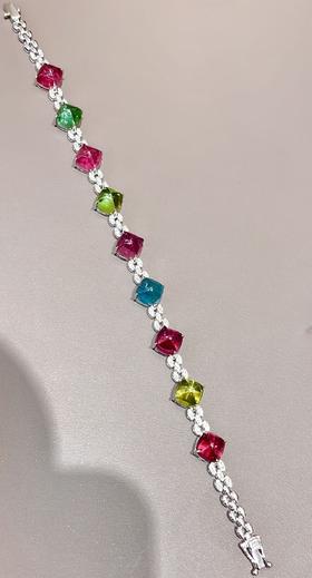 17.68ct糖塔碧玺手链