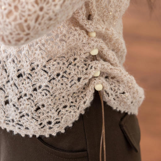 苏苏姐家芳时斜领上衣手工DIY钩针马海毛线团自制材料包 商品图2