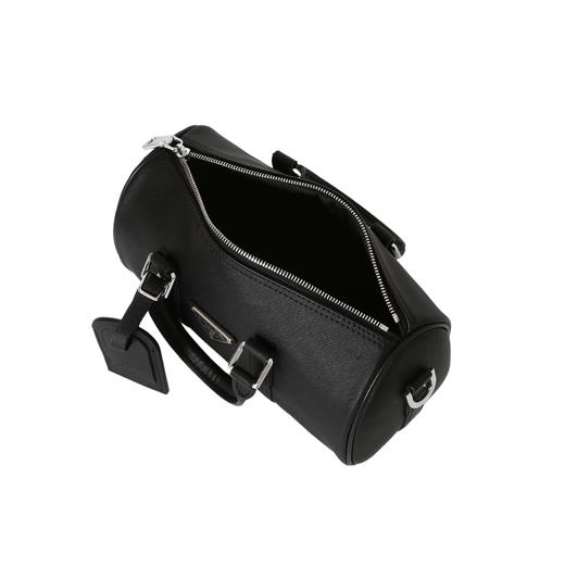 涂珐琅金属三角形徽标 单肩斜挎手提包 女款 黑色 商品图6