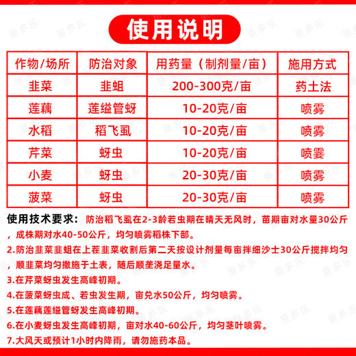 华星赛喜10%吡虫啉韭菜莲藕菠菜水稻韭蛆稻飞虱蚜虫杀虫剂农药 商品图5