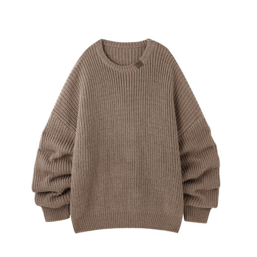 BJHG不计后果纱线圆领毛衣男款秋季2025新款潮牌简约慵懒风针织衫 商品图2