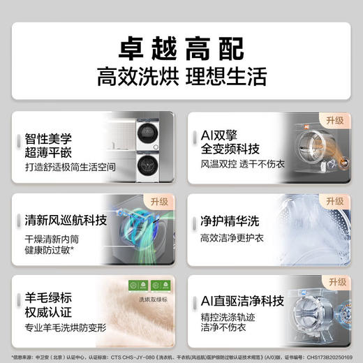 海尔（Haier）麦浪X11 10KG滚筒洗衣机全自动+双擎热泵烘干机家用 BLENG87W洗烘套装XQG100-BLENG87WU1+GA100-BT87WU1 商品图6