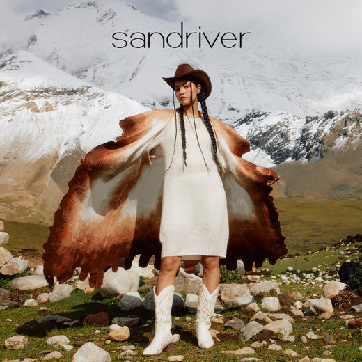 真丝羊绒相拼手工毡女大衣  SJF97W326N 商品图0