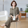 Q1073时尚套装2025秋新款气质休闲开衫妈妈装减龄显瘦中老年女装两件套 商品缩略图3