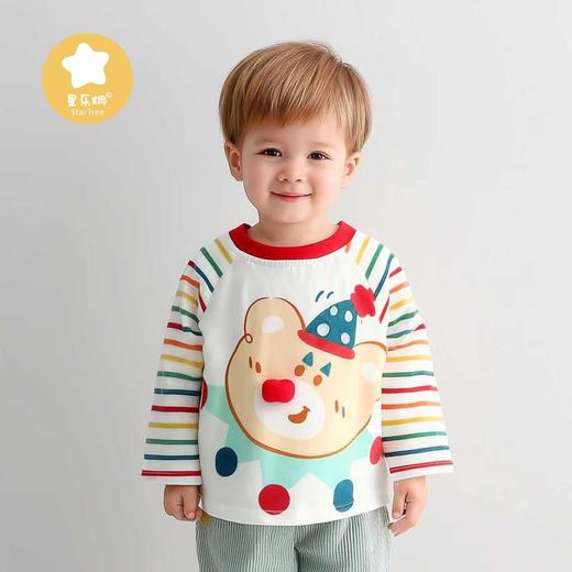 【春季新品】男女童卡通长袖t恤春秋婴儿小童打底衫上衣潮衣印花洋气 商品图0