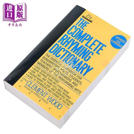 【中商原版】韵律词典修订版 英文原版 The Complete Rhyming Dictionary Clement Wood 商品图2