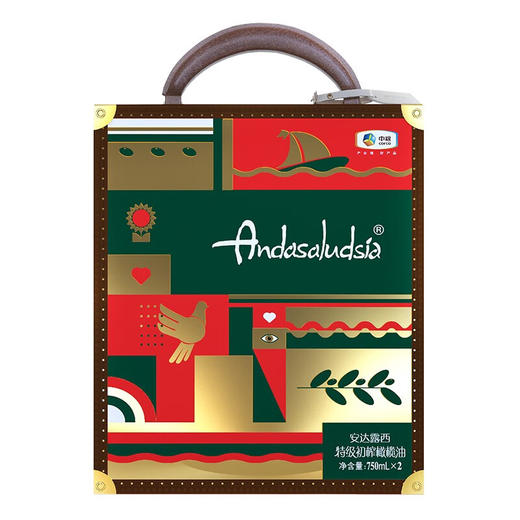 中粮安达露西特级初榨橄榄油礼盒750ml*2 商品图3