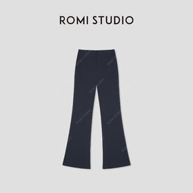 ROMI STUDIO“都市休闲”棉质微弹垂坠感低腰喇叭休闲裤 RWCSX42207