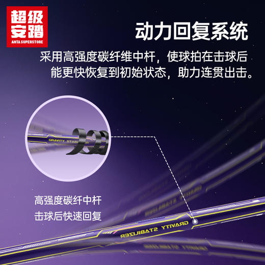 安踏定音 | 先登 | 游刃 全碳羽毛球拍全碳素超轻专业进攻球拍1825315601R/5602R/5604R 商品图4