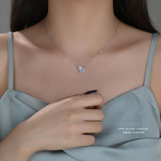 【福禄清新】S999纯银满天星福禄葫芦项链【YXS-A4535】 商品图3