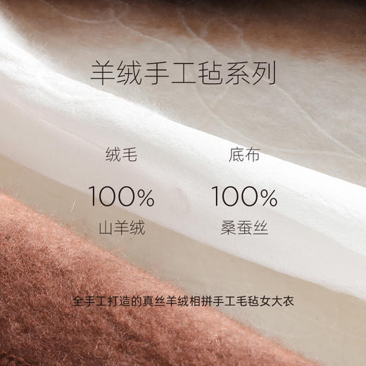 真丝羊绒相拼手工毡女大衣  SJF97W333N 商品图2