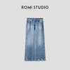 ROMI STUDIO“随性时髦”日本进口丹宁YKK拉链高腰牛仔裤RWCAX06156 商品缩略图0