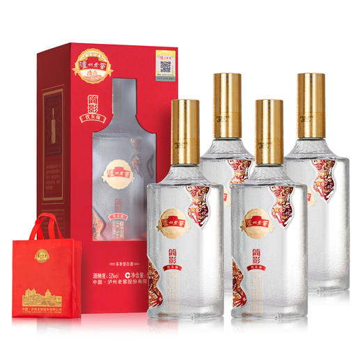 【京东直发】泸州老窖简影500ml*4瓶 可扫码验真伪（含2个礼袋） 商品图0