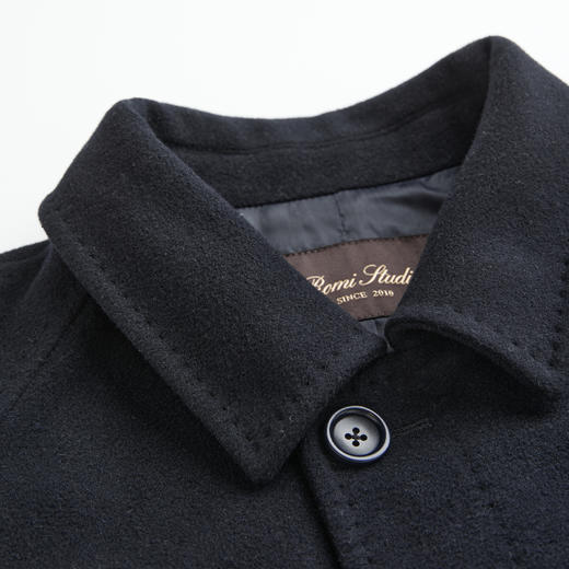 ROMI STUDIO“棕标甄选”澳洲绵羊毛山羊绒翻领毛呢大衣RWCWWG4870 商品图3