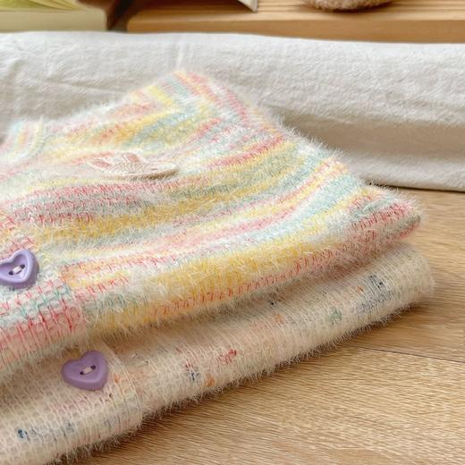 西蒙日记·韩版彩纱毛毛衣针织开衫LCCSMY★ 商品图4