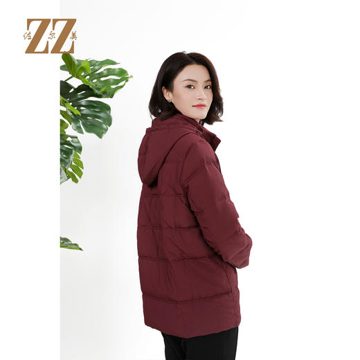 佐尔美冬季上新 经典抽绳连帽保暖羽绒服外套女E34YY41 商品图4