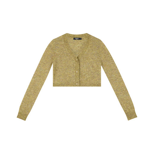 oneup羊驼毛V领短款毛衣开衫 商品图7