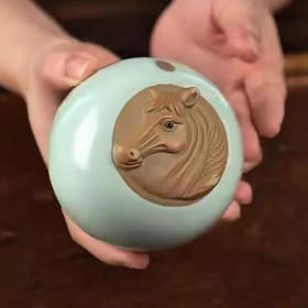 东道汝窑｜十二生肖主人杯（A、B杯）收官之作，马到成功B杯，2025天青