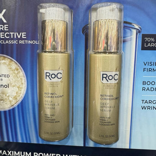Roc抗皱精华折扣特价💥大容量来了‼️💰360元/2大瓶🉐美国🇺🇸直邮！Roc洛克深层抗皱精华50ml*2 商品图6