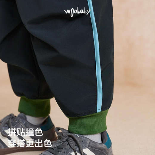 【woobaby】儿童长裤防水透湿25秋新品男童女童裤子休闲户外长裤童装 商品图4