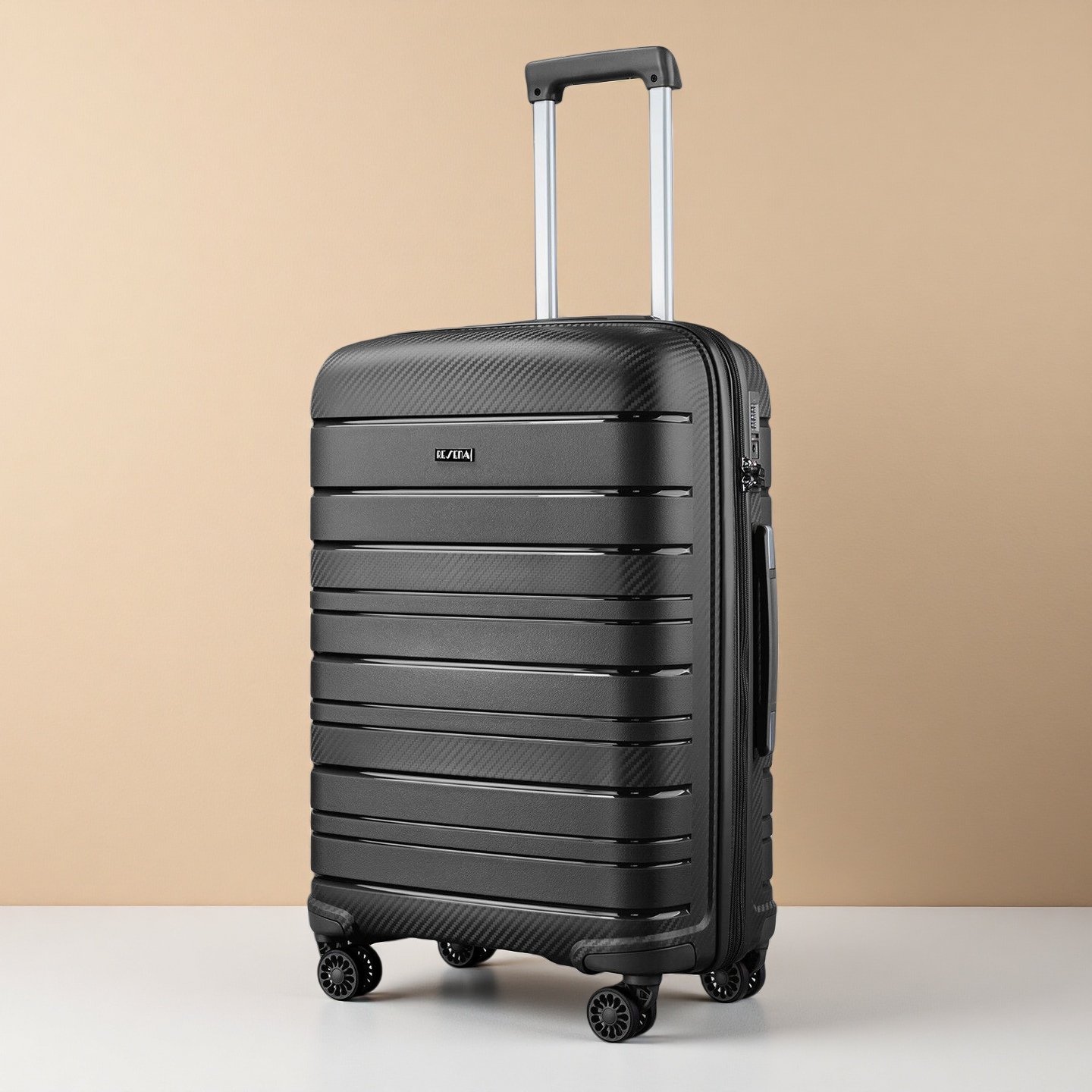 摔不烂行李箱全新PP拉杆箱行李箱 大容量拉链箱20寸登记密码箱