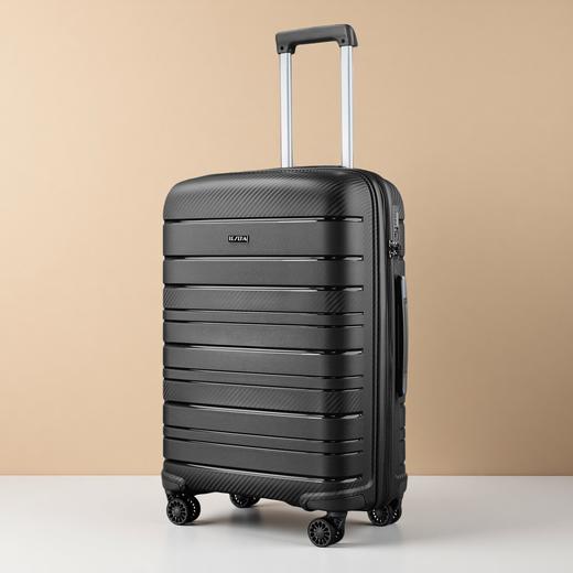 摔不烂行李箱全新PP拉杆箱行李箱 大容量拉链箱20寸登记密码箱 商品图0