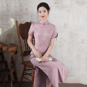 高级感国风中式长款旗袍改良年轻复古修身晚礼服旗袍SC21695