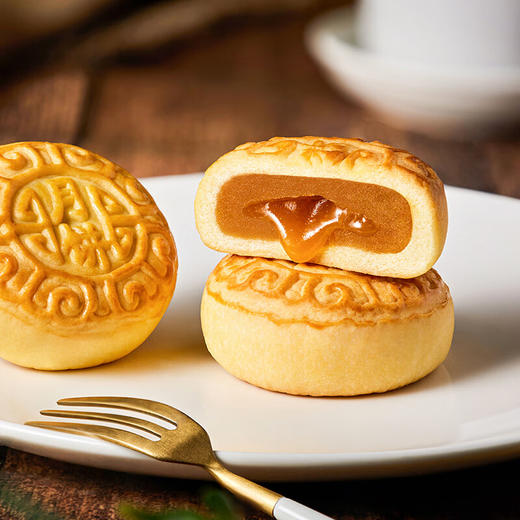 鲜品屋中秋节月饼礼盒高档新式健康流心月饼送礼蛋黄莲蓉企业团购礼品 鲜品低糖中秋礼盒300g 商品图4