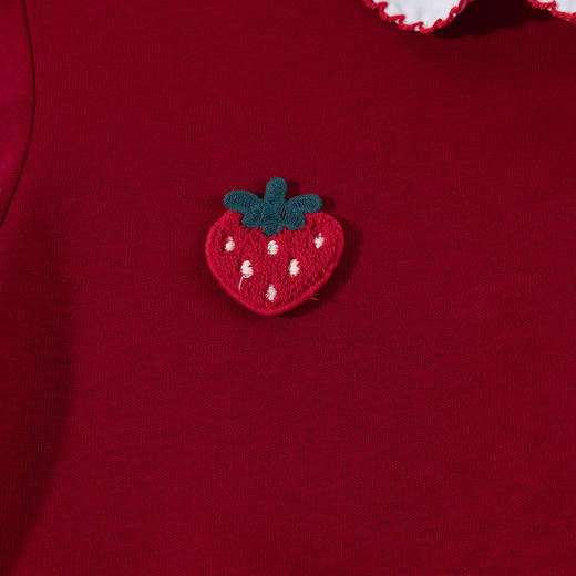 迪士尼甜心米妮套装春秋新款女童娃娃领卫衣休闲裤撞色学院风两件套ZD3ET009 商品图3