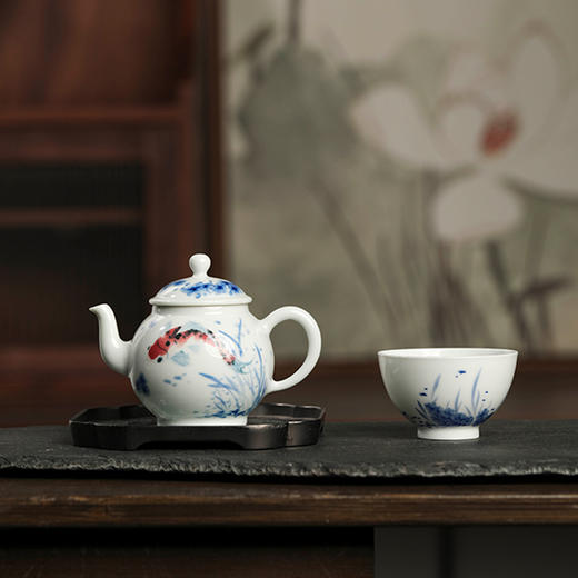 【一儒堂青花加彩匠心手作】青花加彩茶席雅物 传宫廷之美 承景德之器 商品图1