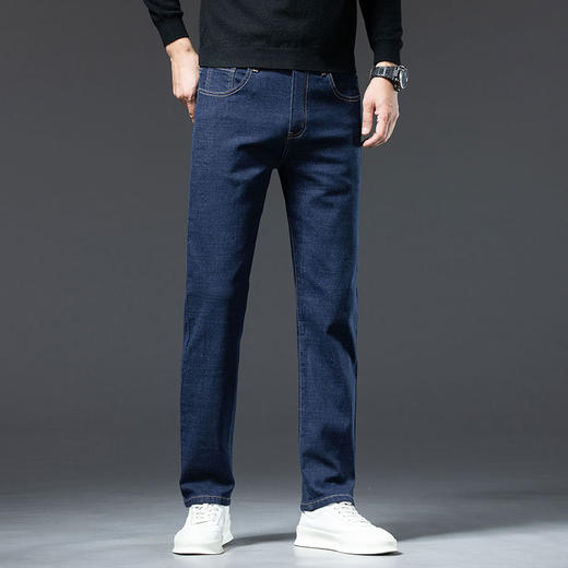 【DYG】大依优型大码男士牛仔裤直筒宽松弹力轻商务牛仔裤男加肥加大修身裤中腰深档弹力 商品图8