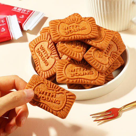 敲好吃【浓浓焦糖脆！松酥不腻】醇香酥脆，片片香酥，焦糖饼干比利时风味零食早餐休闲食品独立小包装盒装味滋源。ra 商品图0