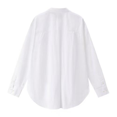 佐丹奴女装25年商场同款牛津纺单口袋长袖衬衫05345018 商品图9