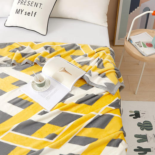 博洋生活 辉煌法兰绒休闲毯150*200cm 商品图3