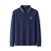 圣得西男士棉质翻领长袖polo衫2025年秋季新款商务休闲纯色T恤男 商品缩略图4