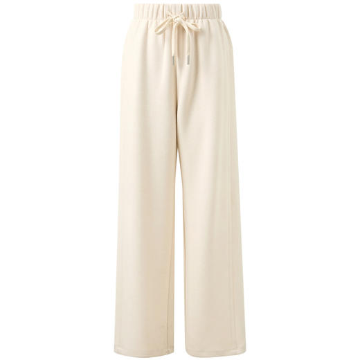 三彩2025冬季新款慵懒休闲长裤松紧腰窄版直筒裤显瘦垂感M 商品图4